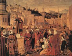 Vittore Carpaccio Stephen Preaching at Jerusalem (mk05) Norge oil painting art